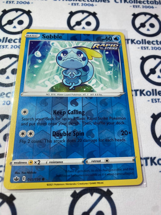 Sobble Reverse Holo #041/198 Pokémon Card Chilling Reign