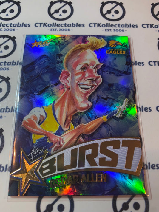 2022 AFL Footy Stars Starburst Ice - Oscar Allen SBi65