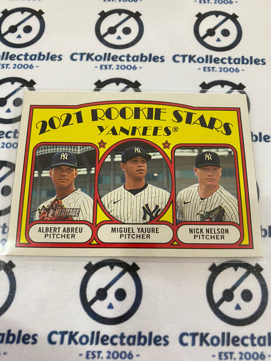 2021 MLB Heritage 2021 Rookie Stars Yankees Abreu/Yajure/Nelson #363