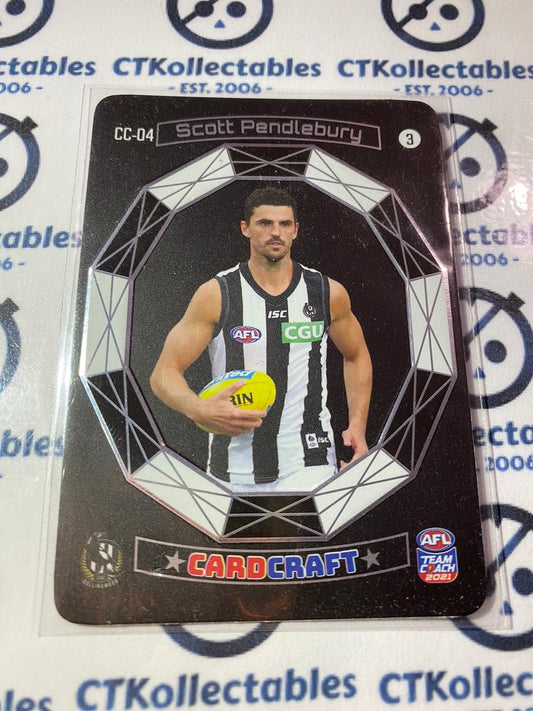 2021 AFL Teamcoach Card Craft Portrait - CC-04 Scott Pendlebury Magpies
