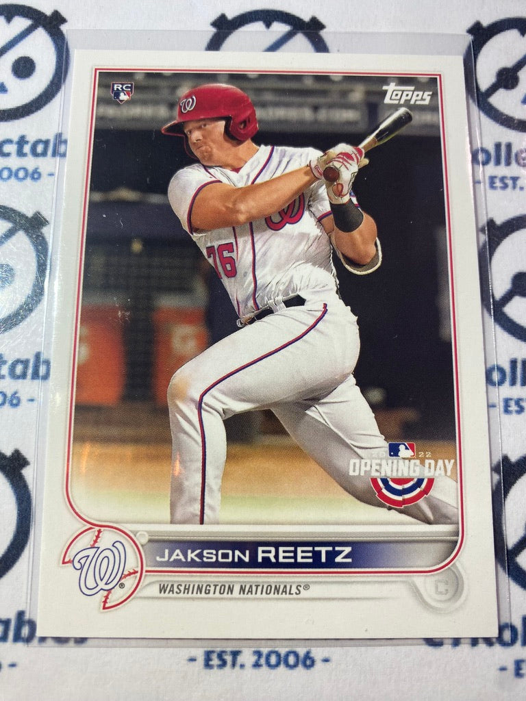 2022 Topps Opening Day Baseball Jakson Reetz Rookie card RC #114 Nationals