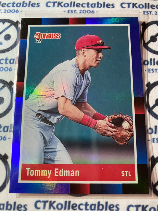 2022 Panini Donruss Baseball Tommy Edman Blue Foil "1988 Retro" #270 St. Louis