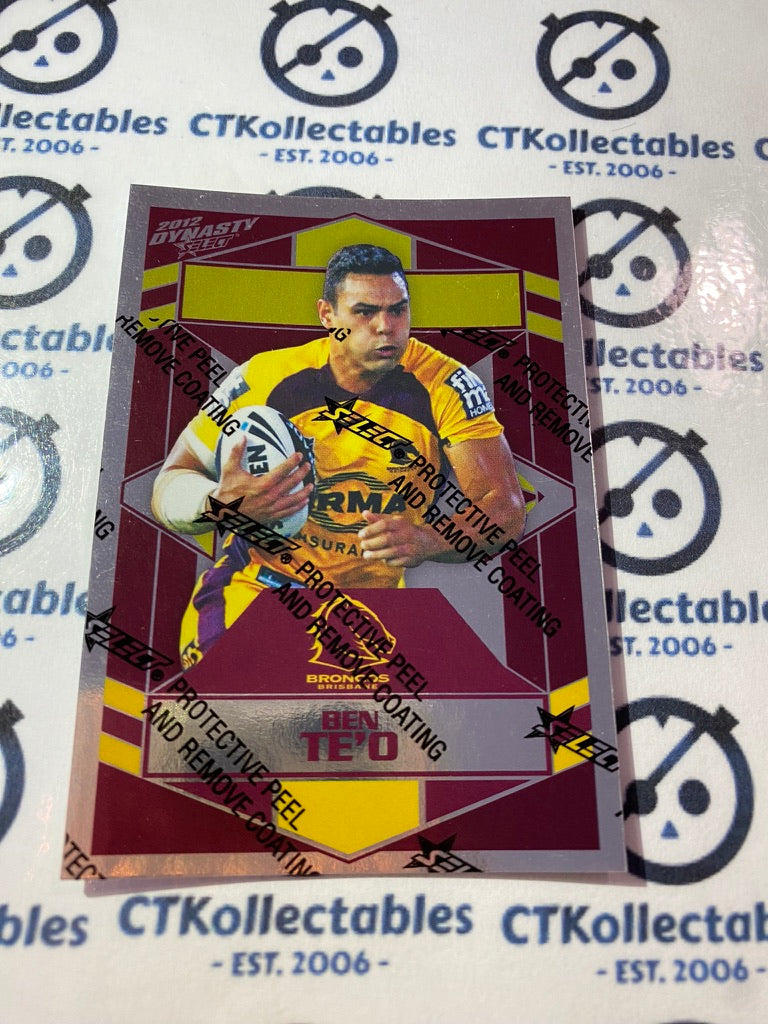 2012 NRL Select Dynasty Silver Parallel #SP14 Ben Te'o Broncos