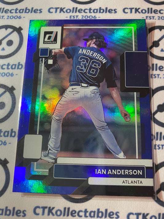 2022 Panini Donruss Baseball Ian Anderson Blue Foil #209 Atlanta