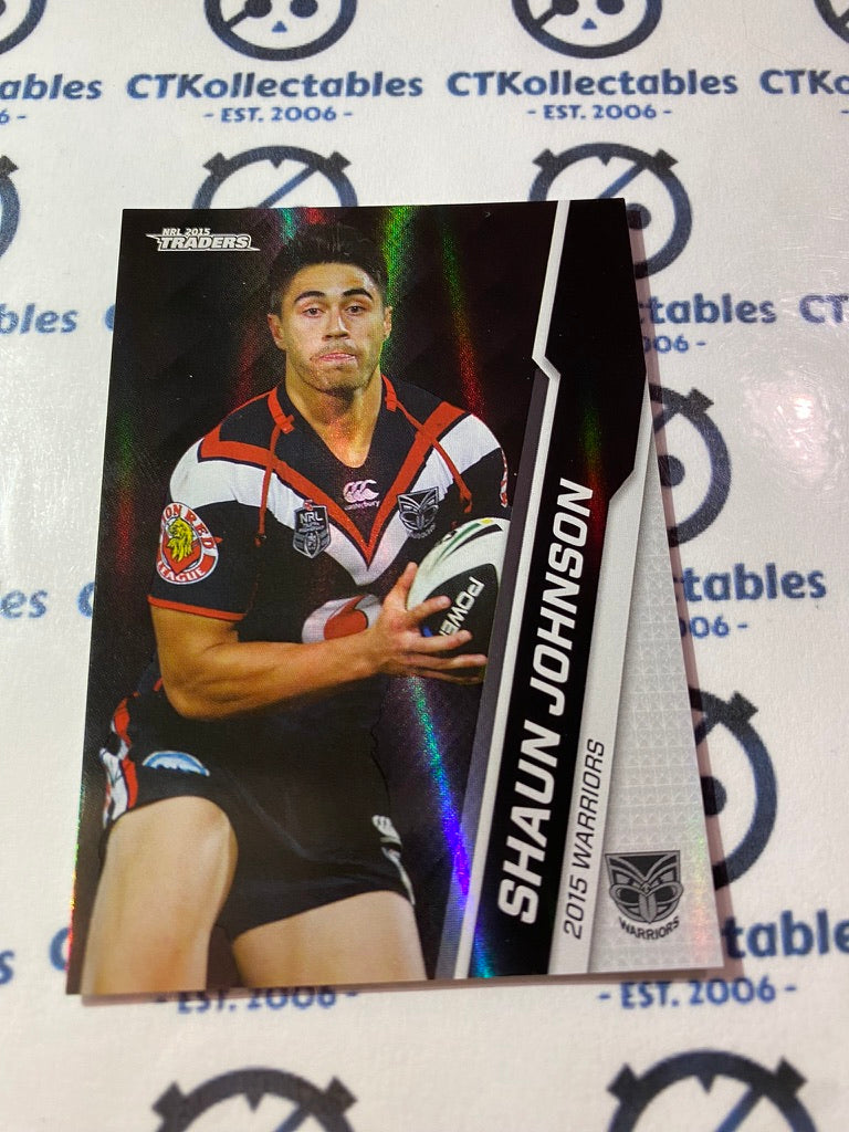 2015 NRL Traders Silver Parallel #P129 Shaun Johnson Warriors