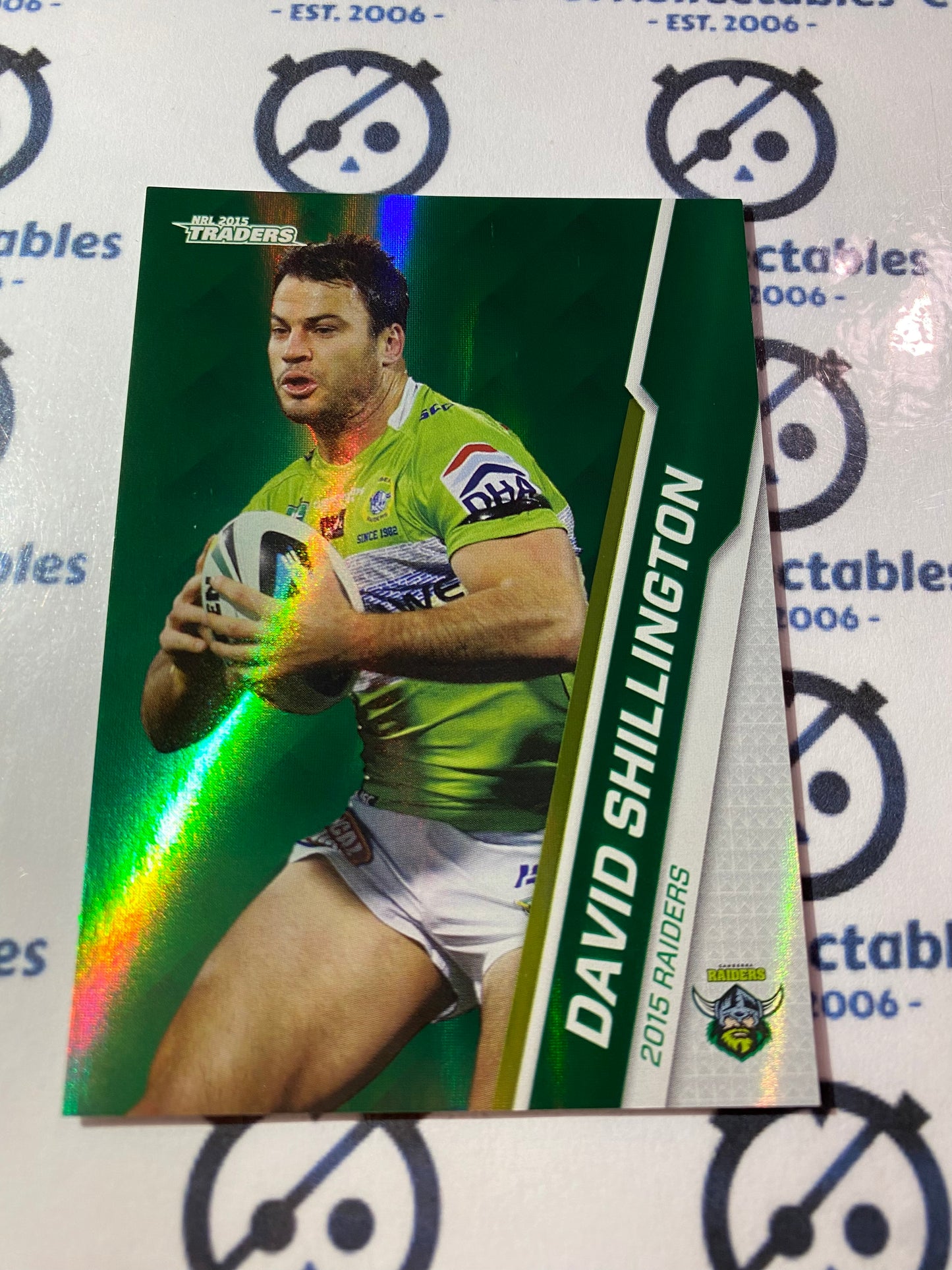 2015 NRL Traders Silver Parallel #P25 David Shillington Raiders