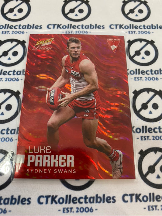 2020 AFL Prestige Red Parallel #175 Luke Parker #062/170 Swans