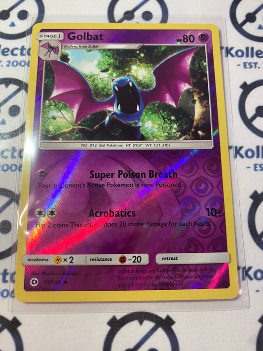 Golbat Reverse holo 55/149 Sun & Moon Base Set Pokemon Card
