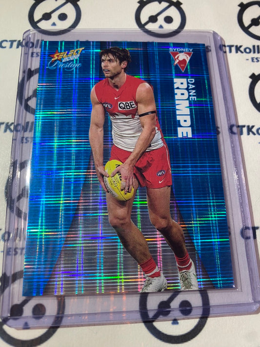 2022 AFL Footy Stars Prestige Dane Rampe Blue Parallel #001/110 LOWEST NUMBER Swans