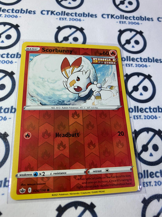 Scorbunny Reverse Holo #026/198 Pokémon Card Chilling Reign