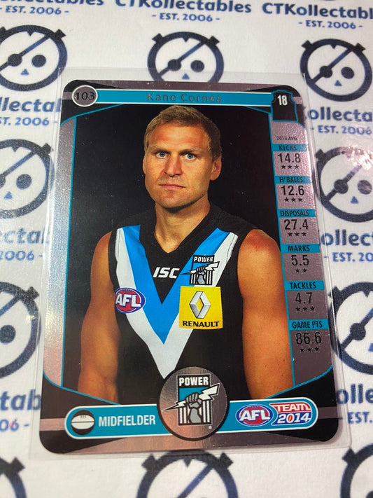 2014 AFL Teamcoach Silver Parallel #103 Kane Cornes Power