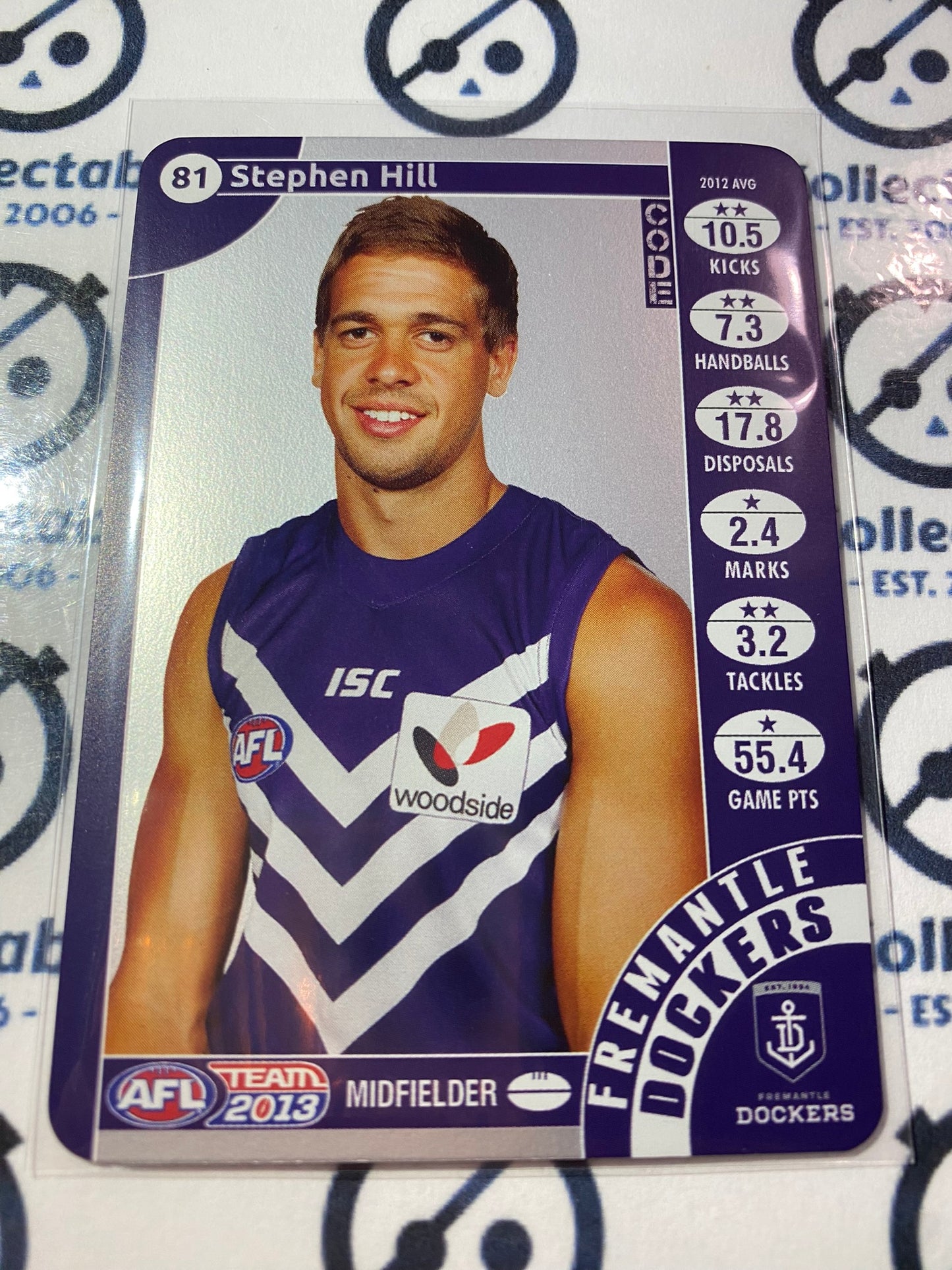 2013 AFL Teamcoach Silver Code Card - #81 Stephen Hill