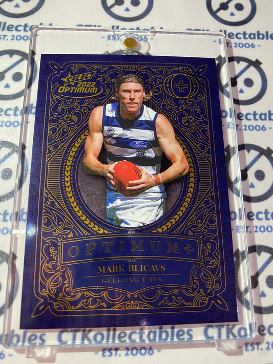 2022 AFL Optimum Mark Blicavs Optimum Plus #001/450 Cats #OP53 LOWEST ##