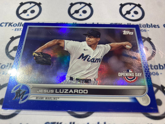 2022 Topps Opening Day Baseball Jesus Luzardo Blue Foil #104 Marlins