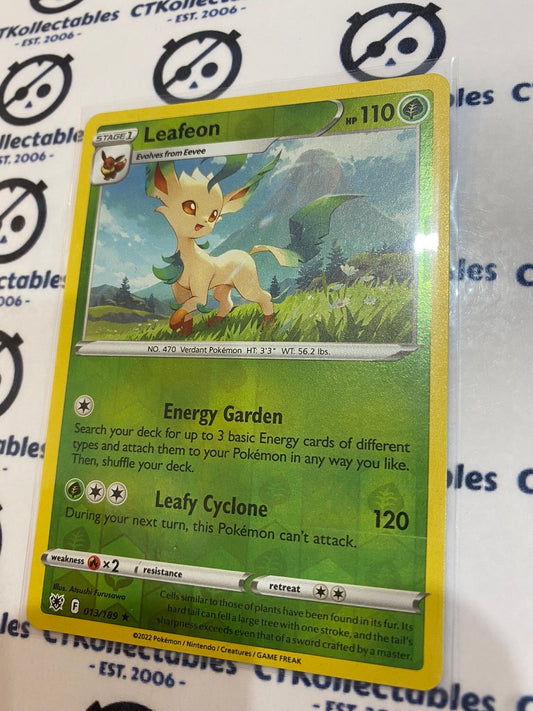 Leafeon Reverse Holo Rare #013/189 2022 Sword & Shield Astral Radiance Pokemon Card