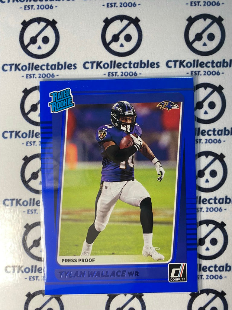 2021 NFL Donruss Press Proof Blue Rated Rookie Tylan Wallace #274 RC