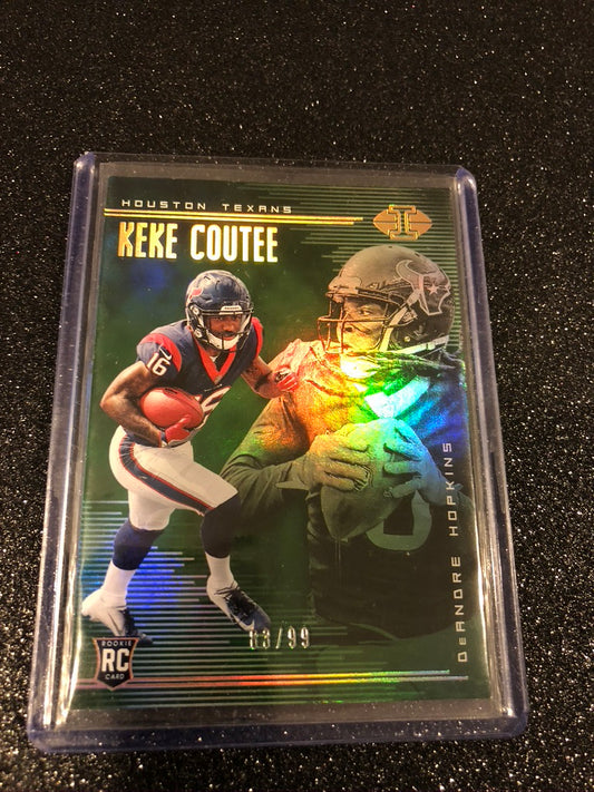 DeAndre Hopkins/Keke Coutee Green #22 RC 83/99 2018 Panini Illusions