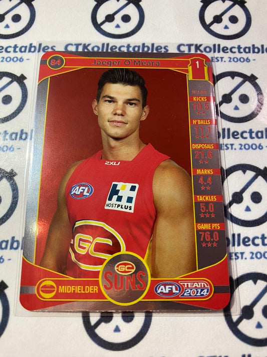 2014 AFL Teamcoach Silver Parallel #84 Jaeger O'Meara Suns