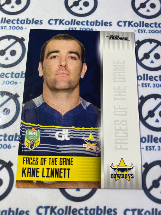 2017 NRL Traders Face Of The Game Kane Linnett F27/48 Cowboys