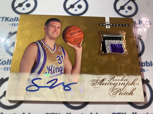 2007-08 NBA Fleer Hot Prospects Spencer Hawes rookie patch auto #165/399 Kings