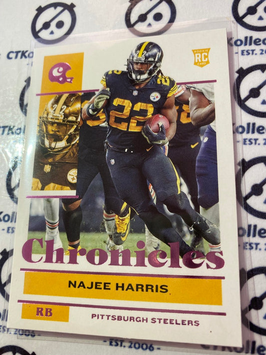 2021 NFL Chronicles Base Nakee Harris Pink rookie card RC #92 Steelers