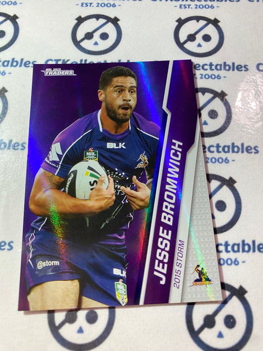 2015 NRL Traders Silver Parallel #P55 Jesse Bromwich Storm