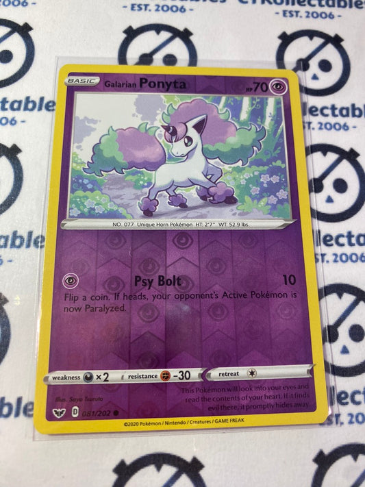 Galarian Ponyta Reverse Holo #081/202 Pokémon Card Sword & Shield