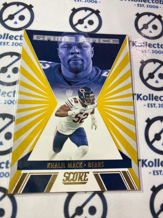 2021 NFL Score  Gold Parallel Khalil Mack Game Face #GF-1 Bears