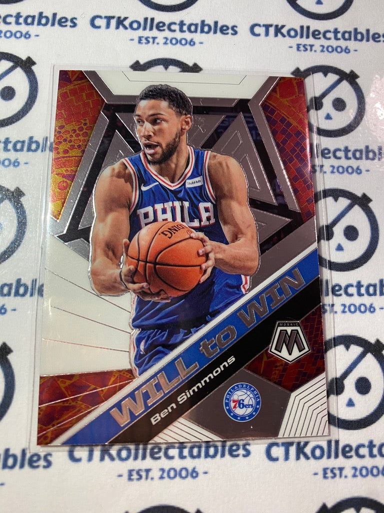 2019-20 NBA Panini Mosaic Ben Simmons Will To Win #15 Sixers