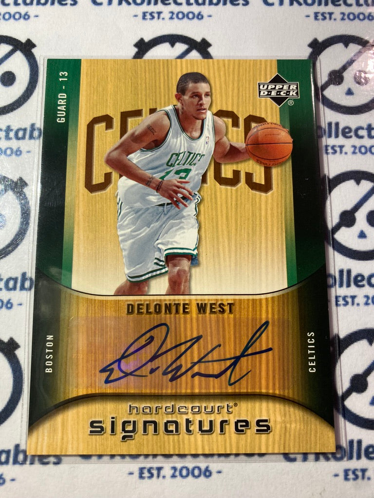 2005-06 NBA Upper Deck Hardcourt Signature Delonte West HS-DW Celtics