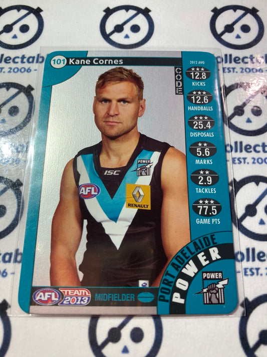 2013 AFL Teamcoach Silver Code Card - #101 Kane Cornes