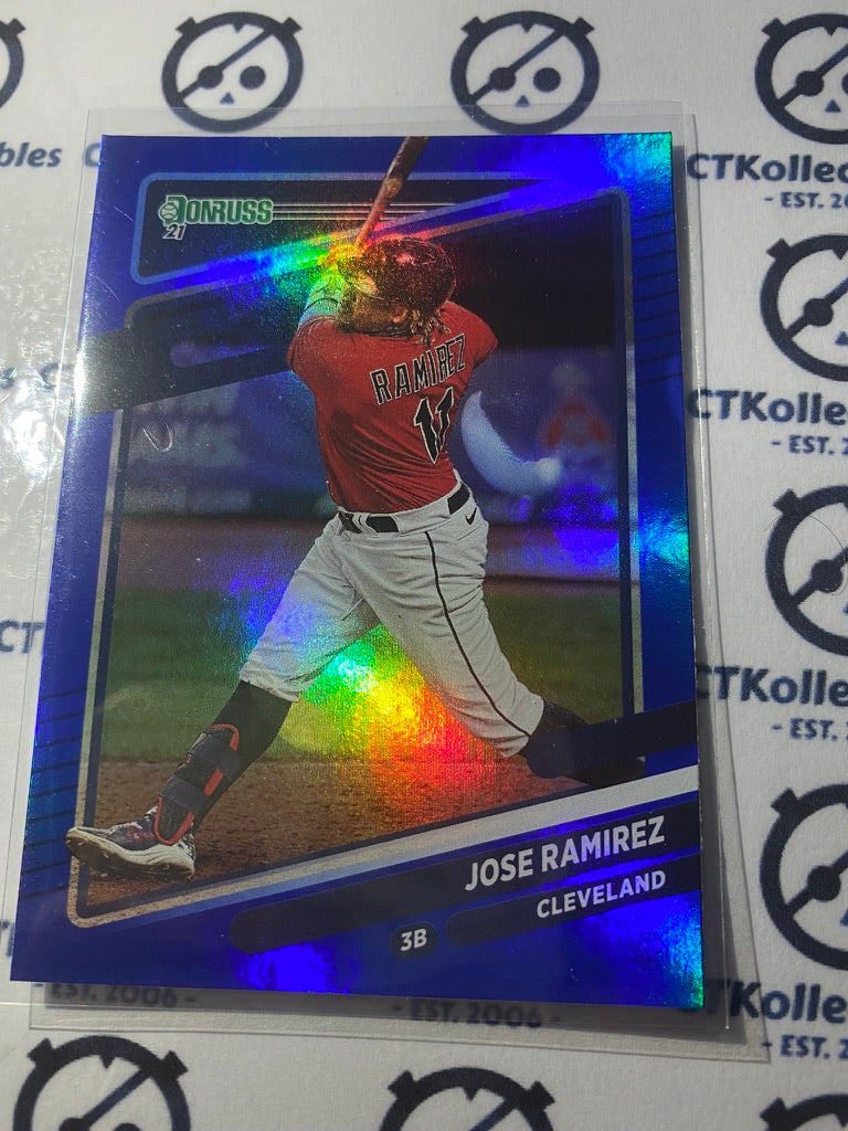 2021 Panini Donruss Baseball Jose Ramirez Blue Foil #131 Cleveland
