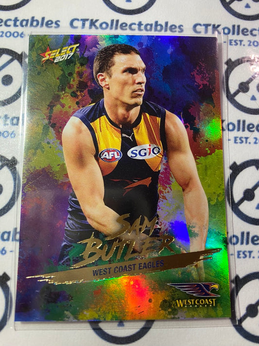 2017 AFL Select Footy Stars Holofoil - #HF145 Sam Butler Eagles