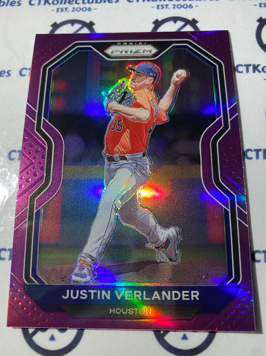 2021 Panini Prizm Baseball Justin Verlander Purple Prizm #36 Houston