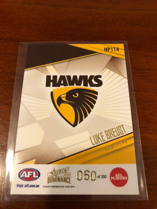 Luke Breust #060/350 Holo-foil Parallel 2019 Select Afl Dominance