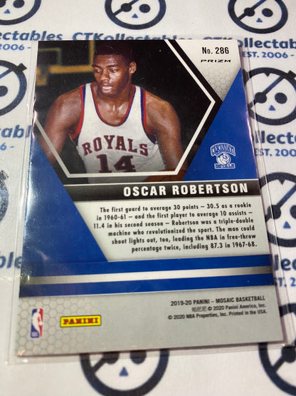 2019-20 Panini NBA Mosaic Oscar Robertson Hall of fame Pink Prizm #286 Royals