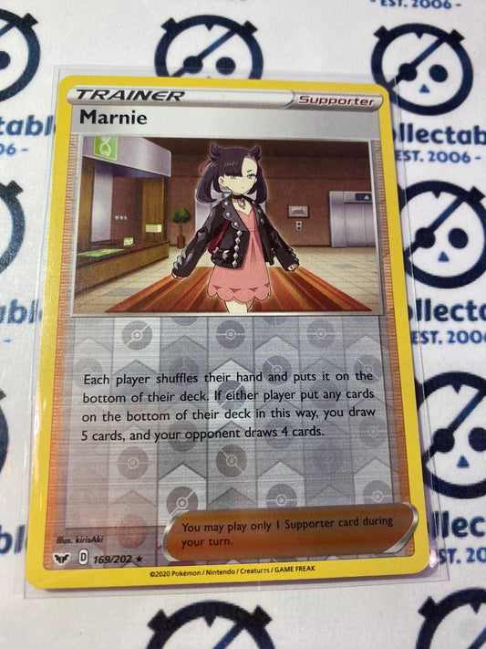 Marnie Reverse Holo #169/202 Pokémon Card Sword & Shield