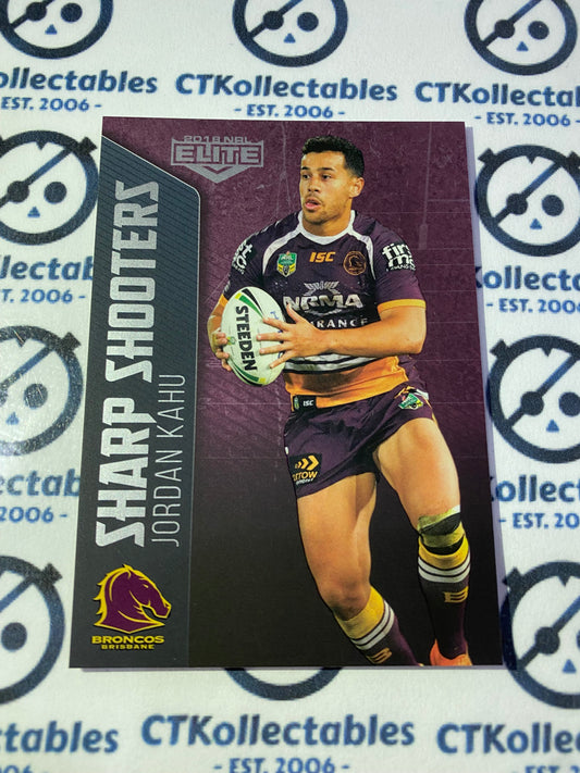 2018 NRL Elite Sharp Shooters Jordan Kahu SSH 2/32 Broncos