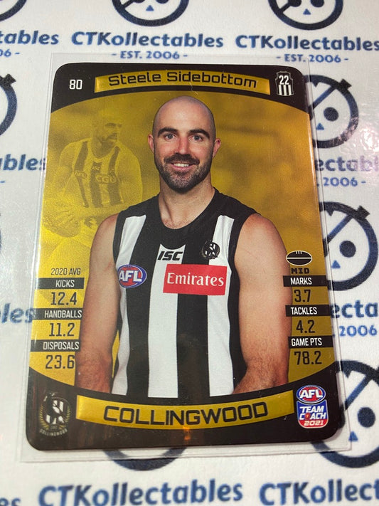 2021 AFL Teamcoach Gold #80 Steele Sidebottom Magpies