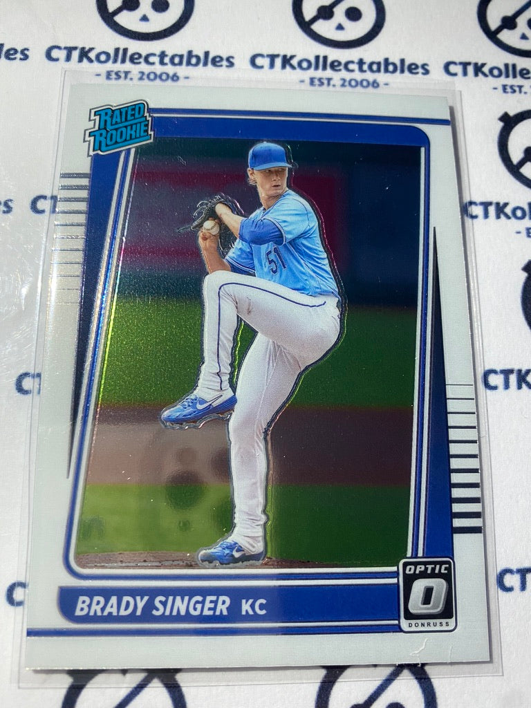 2021 Panini Donruss Optic Baseball Brady Singer Rated Rookie #51 Kansas City