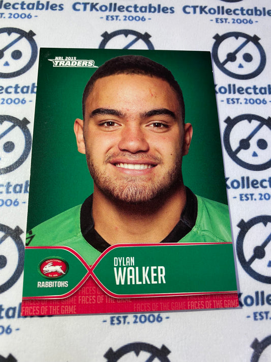 2015 NRL Traders Faces Of the Game Dylan Walker Rabbitohs #36/48