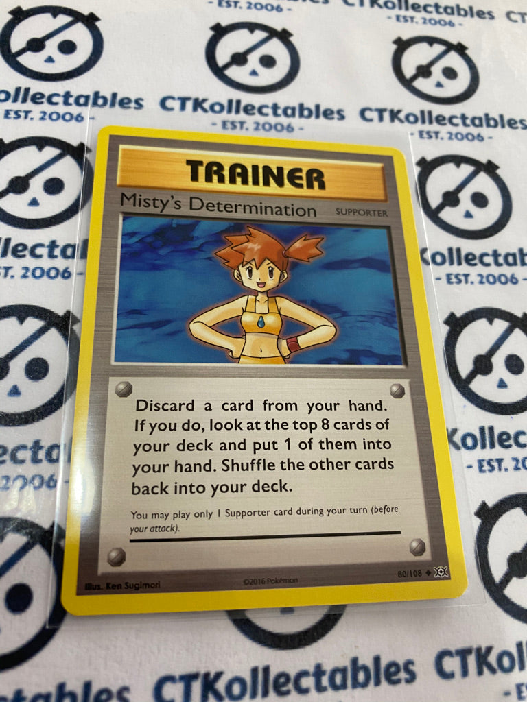 Misty's Determination #80/108 Base Pokémon Card XY EVOLUTIONS