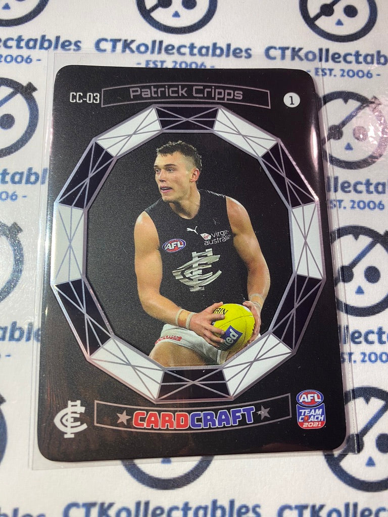 2021 AFL Teamcoach Card Craft Action - CC-03 Patrick Cripps Blues
