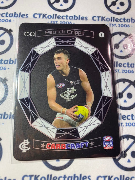 2021 AFL Teamcoach Card Craft Action - CC-03 Patrick Cripps Blues