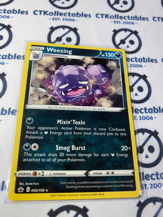 Weezing Base #095/198 Pokémon Card Chilling Reign