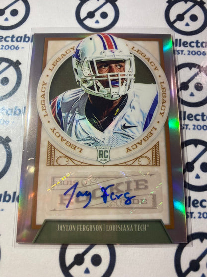 2019 NFL Panini Legacy Jaylon Ferguson silver premium rookie auto prizm  #173 Ravens