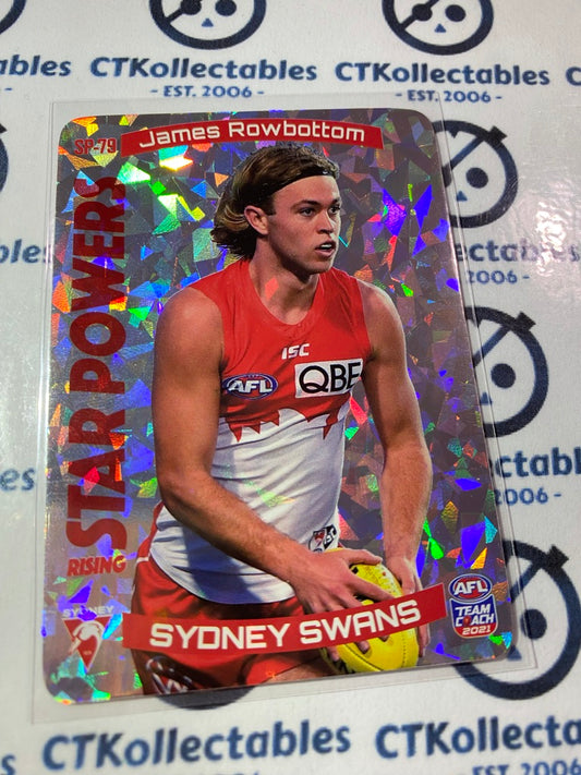 2021 AFL Teamcoach Star Powers Silver SP-79 James Rowbottom Swans