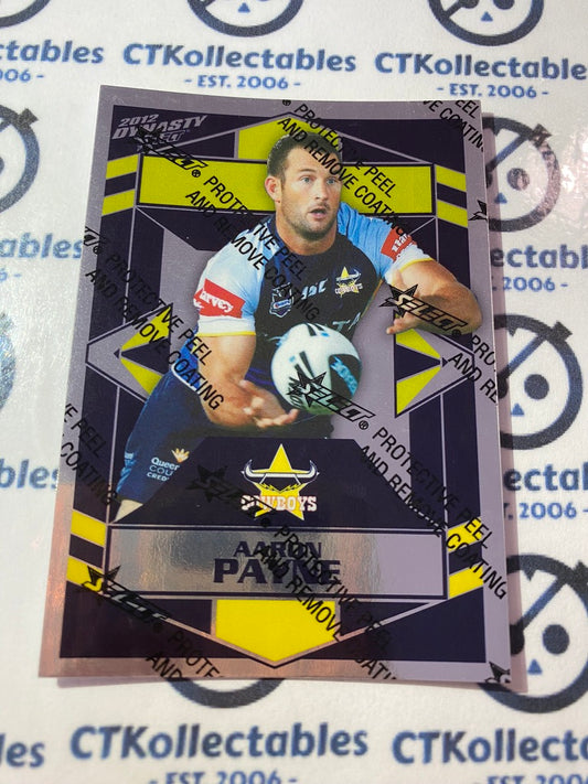 2012 NRL Select Dynasty Silver Parallel #SP104 Aaron Payne Cowboys