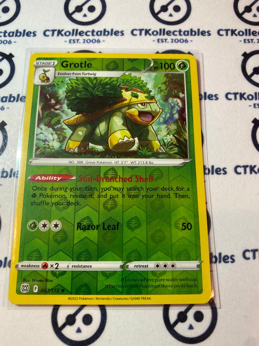 Grotle #007/172 Reverse Holo Pokémon Card Brilliant Stars