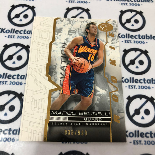 2007-08 Bowman Elevation #87 Marco Belineli Rookie #036/999 Warriors